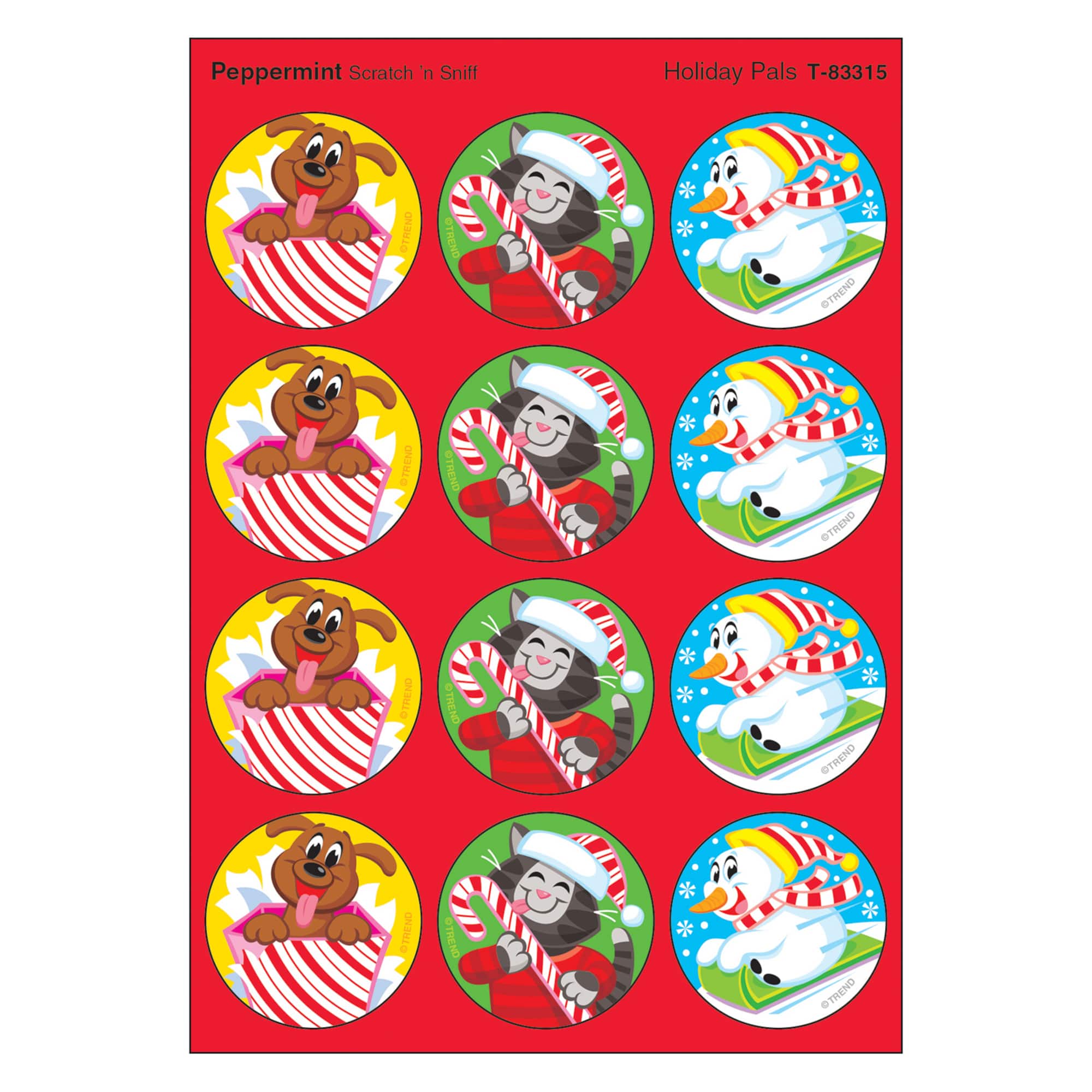 Trend Enterprises® Holiday Pals Stinky Stickers® 6 Packs of 48